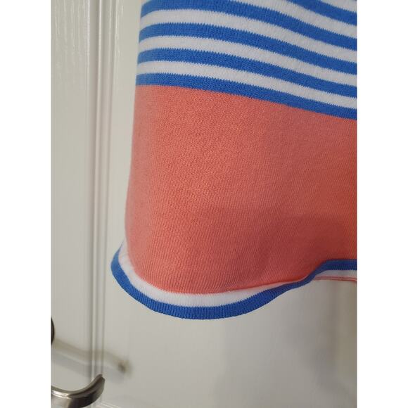 STS Sail to Sable Striped 3/4 Sleeve Resortwear Mini Sweater Dress, Size Small - Picture 6 of 11